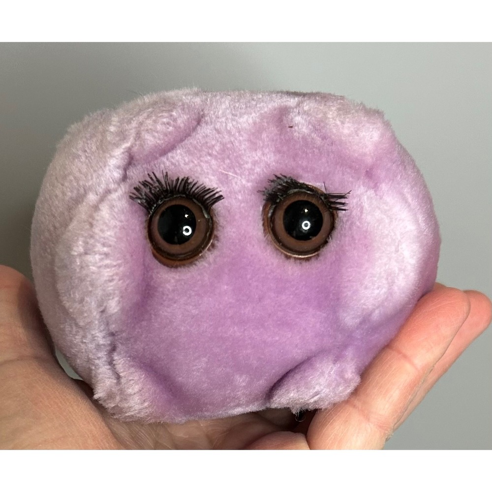 Giantmicrobes Kissing Disease Mononucleosis Purple Plush Toy Eyelashes EBV